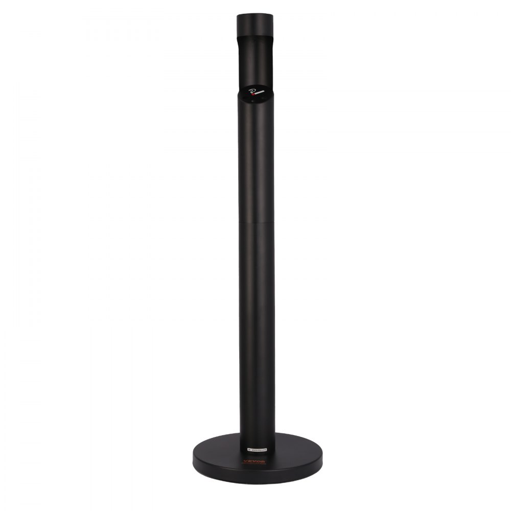 VEVOR Cigarette Butt Receptacle, Commercial Cylinder Cigarette Butt Container, Freestanding and Weatherproof Outdoor Cigarette Butt Disposal for Garden, Office, Restaurant, Hotel, Bar, Patio, Black