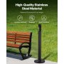 VEVOR Cigarette Butt Receptacle Freestand Outdoor Cylinder Butt Disposal Black