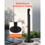 VEVOR Cigarette Butt Receptacle Freestand Outdoor Cylinder Butt Disposal Black