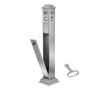 VEVOR Cigarette Butt Receptacle, Square Cigarette Butt Container with 4 Disposal Openings & Top Cover, Stainless Steel Outdoor Cigarette Butt Disposal for Garden, Office, Restaurant, Hotel, Silver