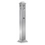 VEVOR Cigarette Butt Receptacle, Square Cigarette Butt Container with 4 Disposal Openings & Top Cover, Stainless Steel Outdoor Cigarette Butt Disposal for Garden, Office, Restaurant, Hotel, Silver