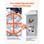 Outdoor Ashtray for Garden Patio Cigarettes Ash Butt Disposal, Stainless Steel Outside Cigar Container Ash Tray for Commercial(Silver)