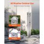 Outdoor Ashtray for Garden Patio Cigarettes Ash Butt Disposal, Stainless Steel Outside Cigar Container Ash Tray for Commercial(Silver)