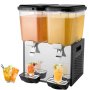 Distributeur de boissons commerciales VEVOR 18L x 2 réservoirs Distributeur de jus froids et de boissons glacées