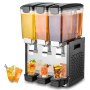 VEVOR kommersiell drikkedispenser 10L x 3 tanker Kald Juice Is Drikke Dispenser