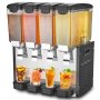 VEVOR Commercial Beverage Dispenser 10L x 4 tankar Kall Juice Is Drink Dispenser