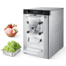VEVOR Commercial Hard Ice Cream Machine, 2000W 3.17-5.28 Gal/Hour, Countertop Gelato Hard Serve Ice Cream Maker with 6L 304 Stainless Steel Cylinder, Auto Clean LED Panel for Snack Bar Restaurants
