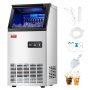 VEVOR Commercial Ice Maker Machine, 80lbs/24H Ice Maker Machine with 28lbs Storage Capacity, 36 Ice Cubes in 15 Minutes, LED Digital Display Freestanding Self-Cleaning for Bar Office Restaurant