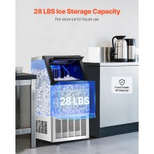 Commercial Ice Maker Freestanding Cabinet Machine 80lbs/24H 36 Ice Cubes