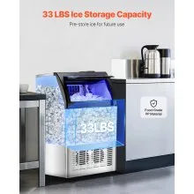 Commercial Ice Maker Freestanding Cabinet Machine 130lbs/24H 55 Ice Cubes