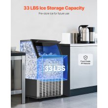 Commercial Ice Maker Freestanding Cabinet Machine 100lbs/24H 45 Ice Cubes