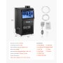 Máquina de hielo comercial VEVOR de 90 lb/24 h, 36 cubitos de hielo en 15 minutos, máquina de hielo independiente con gran capacidad de almacenamiento de 12 lb para bar, oficina, restaurante, con pantalla digital LED y autolimpieza.