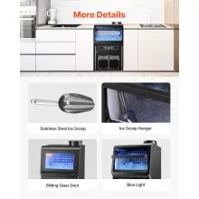 Commercial Ice Maker Freestanding Cabinet Machine 90lbs/24H 36 Ice Cubes