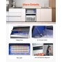 Commercial Ice Maker Freestanding Cabinet Machine 265lbs/24H 126 Ice Cubes