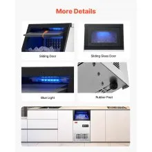 Commercial Ice Maker Freestanding Cabinet Machine 110lbs/24H 36 Ice Cubes