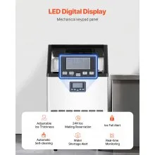 Commercial Ice Maker Freestanding Cabinet Machine 120lbs/24H 45 Ice Cubes