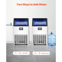 VEVOR Commercial Ice Maker Freestanding Cabinet Machine 150lbs/24H 45 Ice Cubes