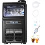 VEVOR Commercial Ice Maker Machine, 70lbs/24H Ice Maker Machine with 12lbs Storage Capacity, 36 Ice Cubes in 15 Minutes, LED Digital Display Freestanding Self-Cleaning for Bar Office Restaurant