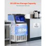 Commercial Ice Maker Freestanding Cabinet Machine 80lbs/24H 36 Ice Cubes