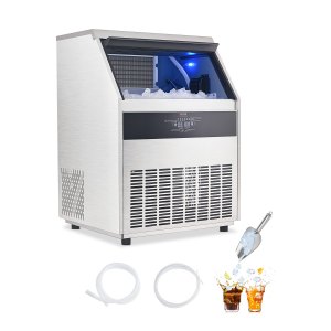 VEVOR 440lbs/24H Commercial Ice Maker, 160 Ice Cubes in 15 Minutes, Freestanding Ice Maker Machine with 88lbs Large Storage Capacity for Bar Office Restaurant, with LED Digital Display & Self-Cleaning | VEVOR US