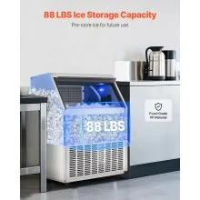 Commercial Ice Maker Freestanding Cabinet Machine 440lbs/24H 160 Ice Cubes