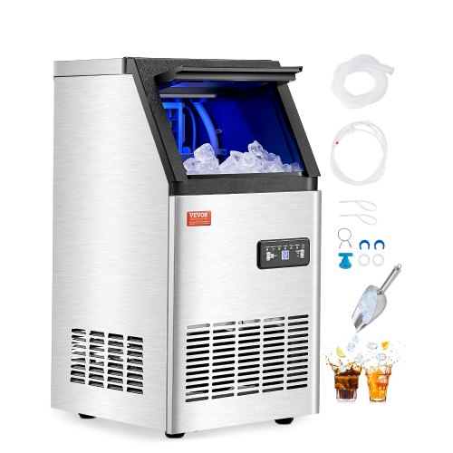 VEVOR Commercial Ice Maker Freestanding Cabinet Machine 100lbs/24H 36 Ice Cubes