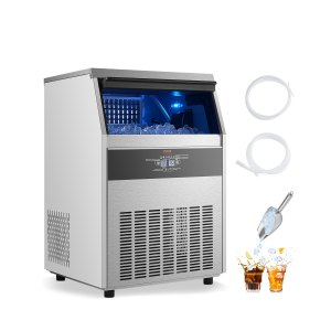 VEVOR 265lbs/24H Commercial Ice Maker, 108 Ice Cubes in 15 Minutes, Freestanding Ice Maker Machine with 66lbs Large Storage Capacity for Bar Office Restaurant, with LED Digital Display & Self-Cleaning | VEVOR US