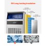 Commercial Ice Maker Freestanding Cabinet Machine 265lbs/24H 108 Ice Cubes