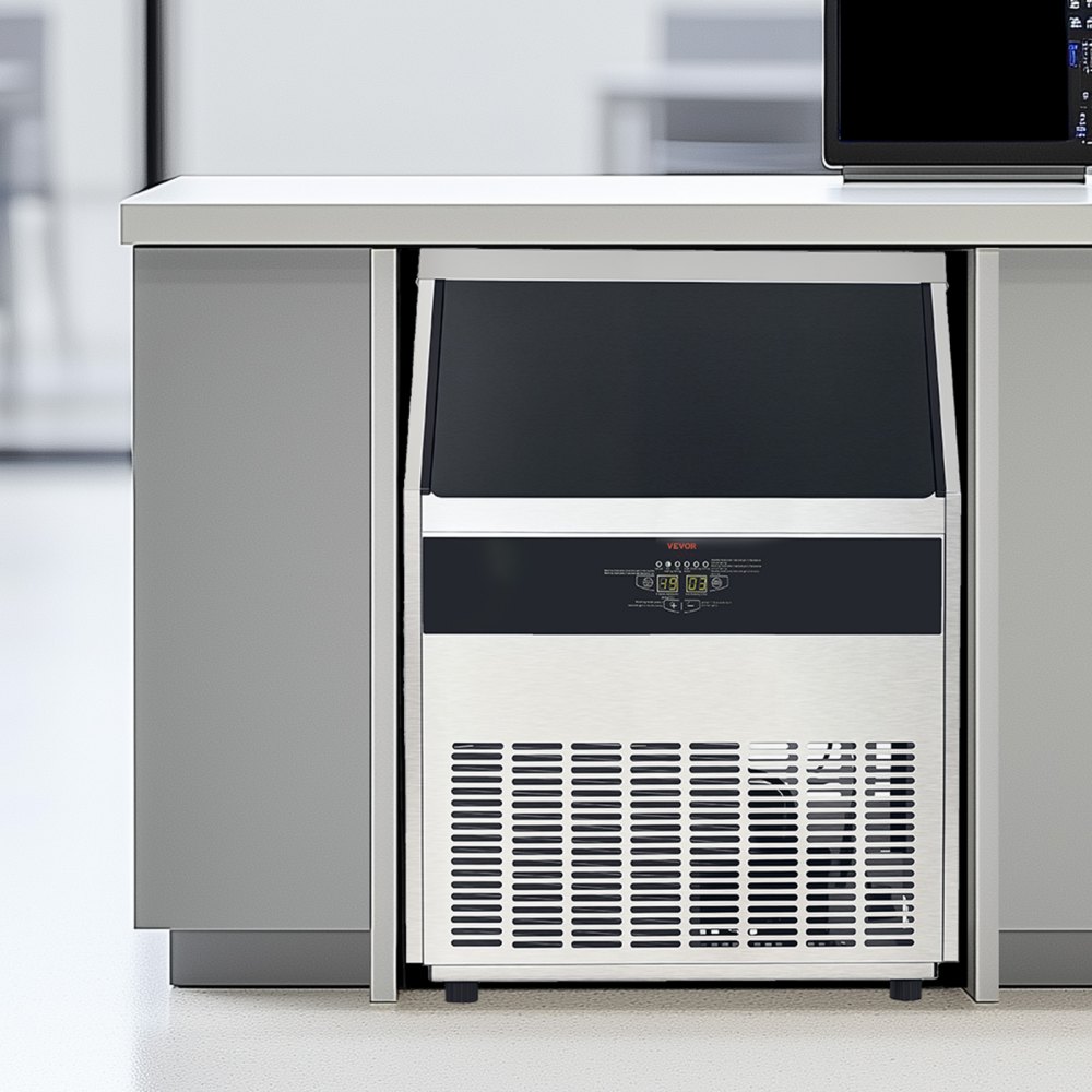 VEVOR 300lbs/24H Commercial Ice Maker, 126 Ice Cubes in 15 Minutes, Freestanding Ice Maker Machine with 88lbs Large Storage Capacity for Bar Office Restaurant, with LED Digital Display & Self-Cleaning