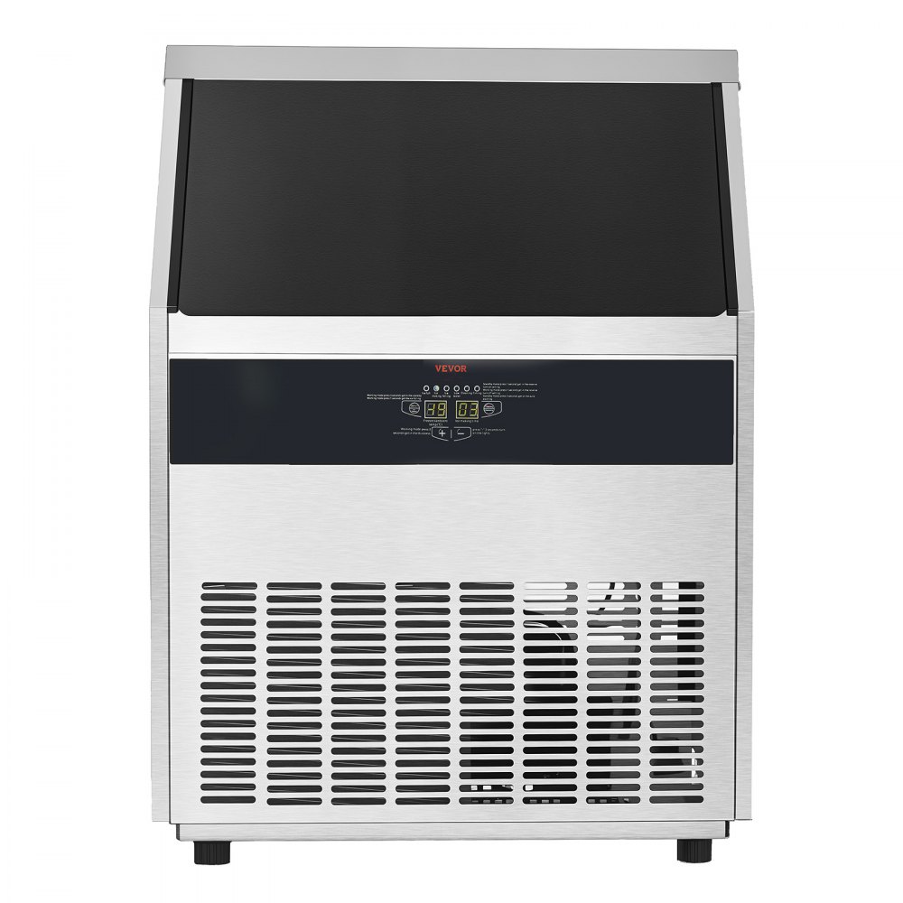 VEVOR 300lbs/24H Commercial Ice Maker, 126 Ice Cubes in 15 Minutes, Freestanding Ice Maker Machine with 88lbs Large Storage Capacity for Bar Office Restaurant, with LED Digital Display & Self-Cleaning