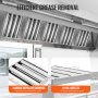 VEVOR 15.5Wx19.5H Inch Commercial Hood Filter Range Hood Baffle Stainless Steel