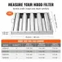 VEVOR Commercial Hood Filter, 19.5W x 19.5H Inch Range Hood Filters, Stainless Steel Restaurant Range Hood Baffle Filter for Grease Rated Commercial Kitchen Exhaust Hoods, 4 Grooves, 1 Piece