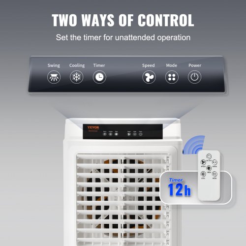 VEVOR Evaporative Air Cooler, 3100 CFM, 135° Oscillating Swamp