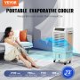 VEVOR Evaporative Air Cooler, 3100 CFM, 135° Oscillating Swamp Cooler with Adjustable 3 Speeds and 12 H Timer, 9 Gal Portable Air Cooler for 950 Sq.ft, Indoor/Outdoor Use, FCC Listed