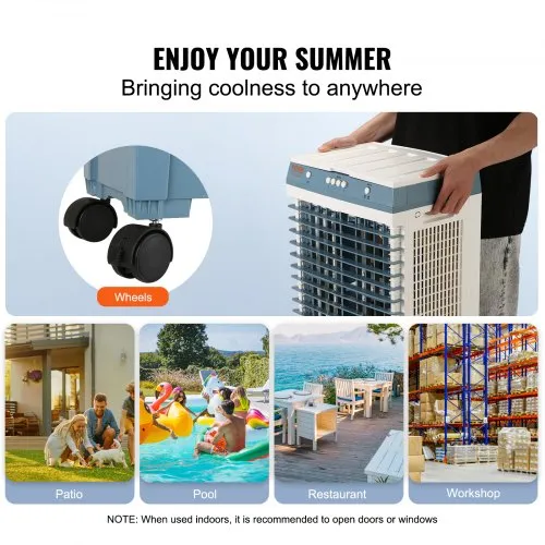 VEVOR Evaporative Cooler, 1400 CFM Air Cooler, 84° Oscillating