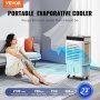 VEVOR Evaporative Air Cooler, 2100 CFM, 135° Oscillating Swamp Cooler with Adjustable 3 Speeds and 12 H Timer, 7 Gal Portable Air Cooler for 750 Sq.ft, Indoor/Outdoor Use, FCC Listed
