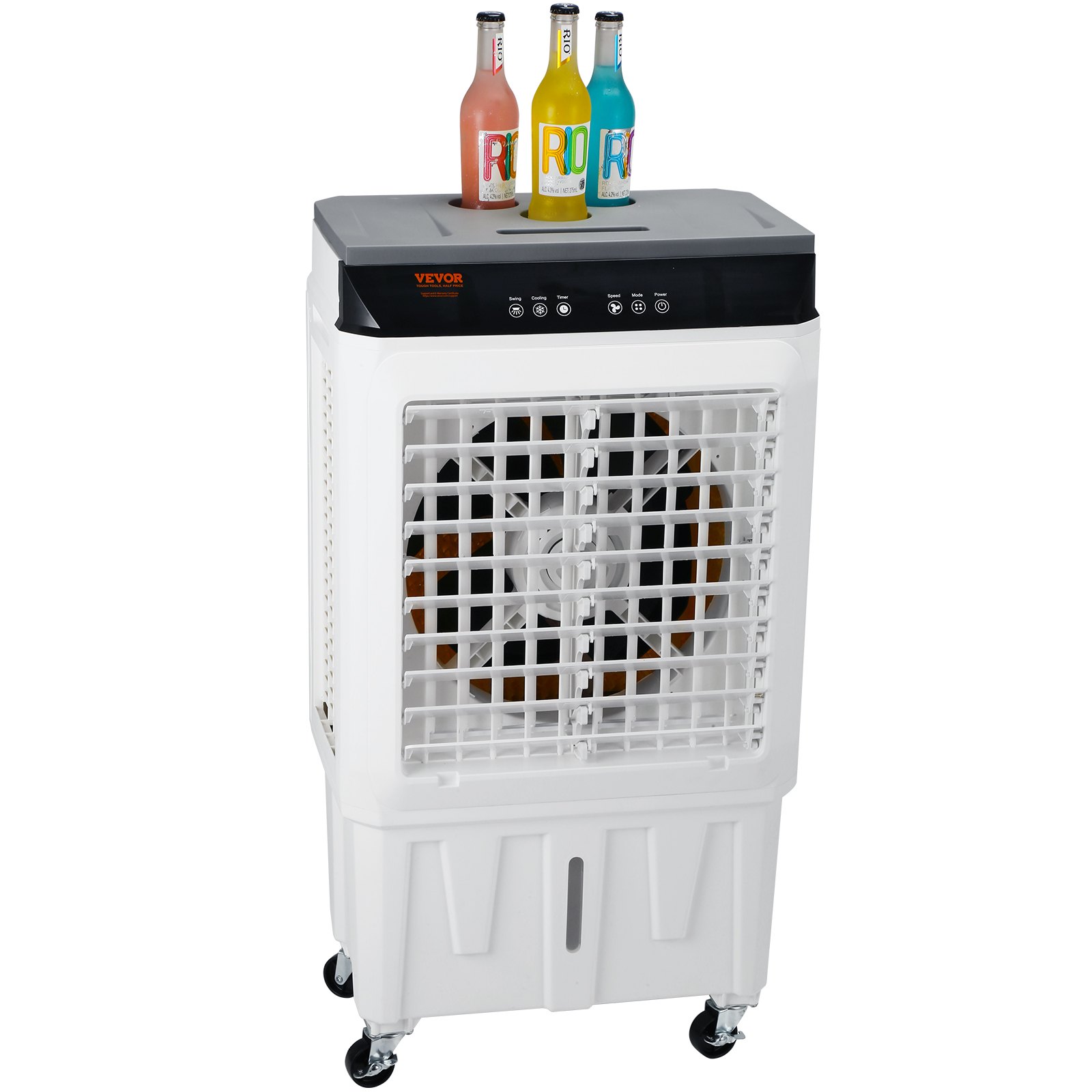 VEVOR Evaporative Air Cooler, 2100 CFM, 135° Oscillating Swamp Cooler with Adjustable 3 Speeds and 12 H Timer, 7 Gal Portable Air Cooler for 750 Sq.ft, Indoor/Outdoor Use, FCC Listed