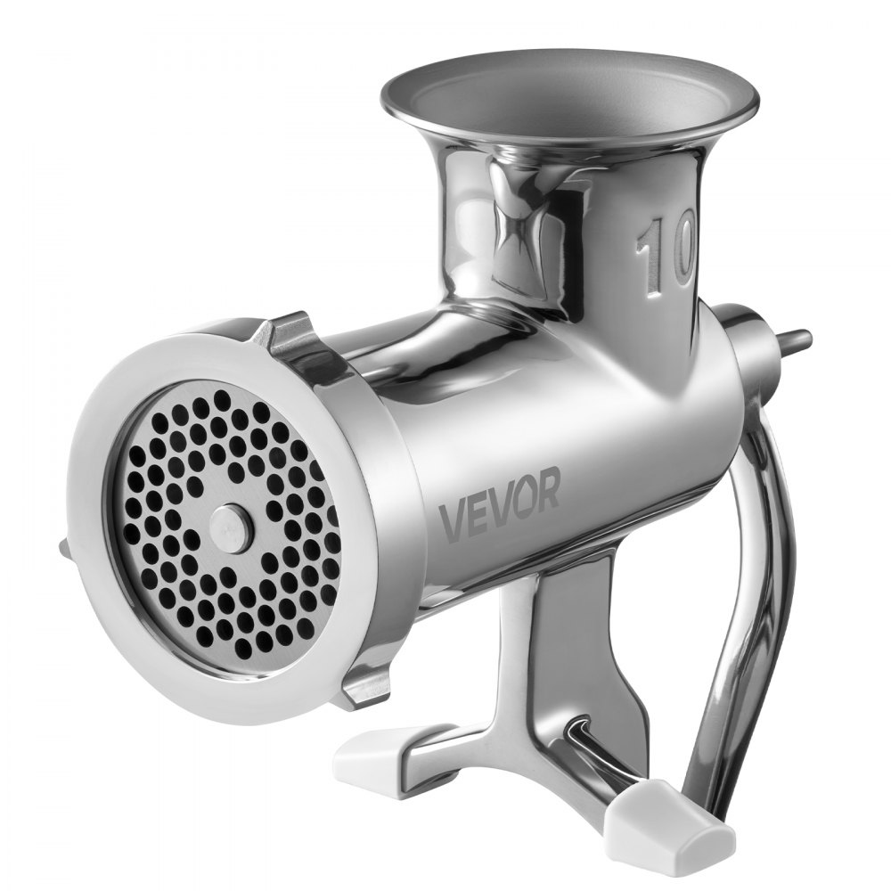 VEVOR Manual Meat Grinder, All Parts Stainless Steel, Hand Operated Meat Grinding Machine with Tabletop Clamp, 2 Grinding Plates & Sausage Stuffer, Ideal for Home Kitchen Restaurant Butcher’s Shop