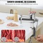 VEVOR Meat Grinders, All Parts Stainless Steel, Hand Operated Meat Grinding Machine with Tabletop Clamp, 2 Grinding Plates & Sausage Stuffer, Ideal for Home Kitchen Restaurant Butcher’s Shop
