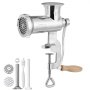 VEVOR Meat Grinders, All Parts Stainless Steel, Hand Operated Meat Grinding Machine with Tabletop Clamp, 2 Grinding Plates & Sausage Stuffer, Ideal for Home Kitchen Restaurant Butcher’s Shop