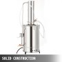 VEVOR 20L/H Water Distiller 380V Distillation Apparatus 304 Stainless Steel Lab Pure Water Distiller Home Moonshine Still with Water Control(20L/H, 380V)