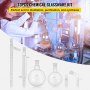 VEVOR Kit de química orgánica de vidrio, kit de destilación de 13 piezas, aparato de destilación de 24/40 juntas, kit de cristalería de laboratorio de vidrio de borosilicato con matraz de fondo redondo de 1000 ml para purificación de separación de destilaciones