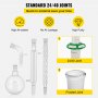 24/40 Joints Organic Chemistry Lab Glassware Kit 32PCS Flasks 600℃ Durable