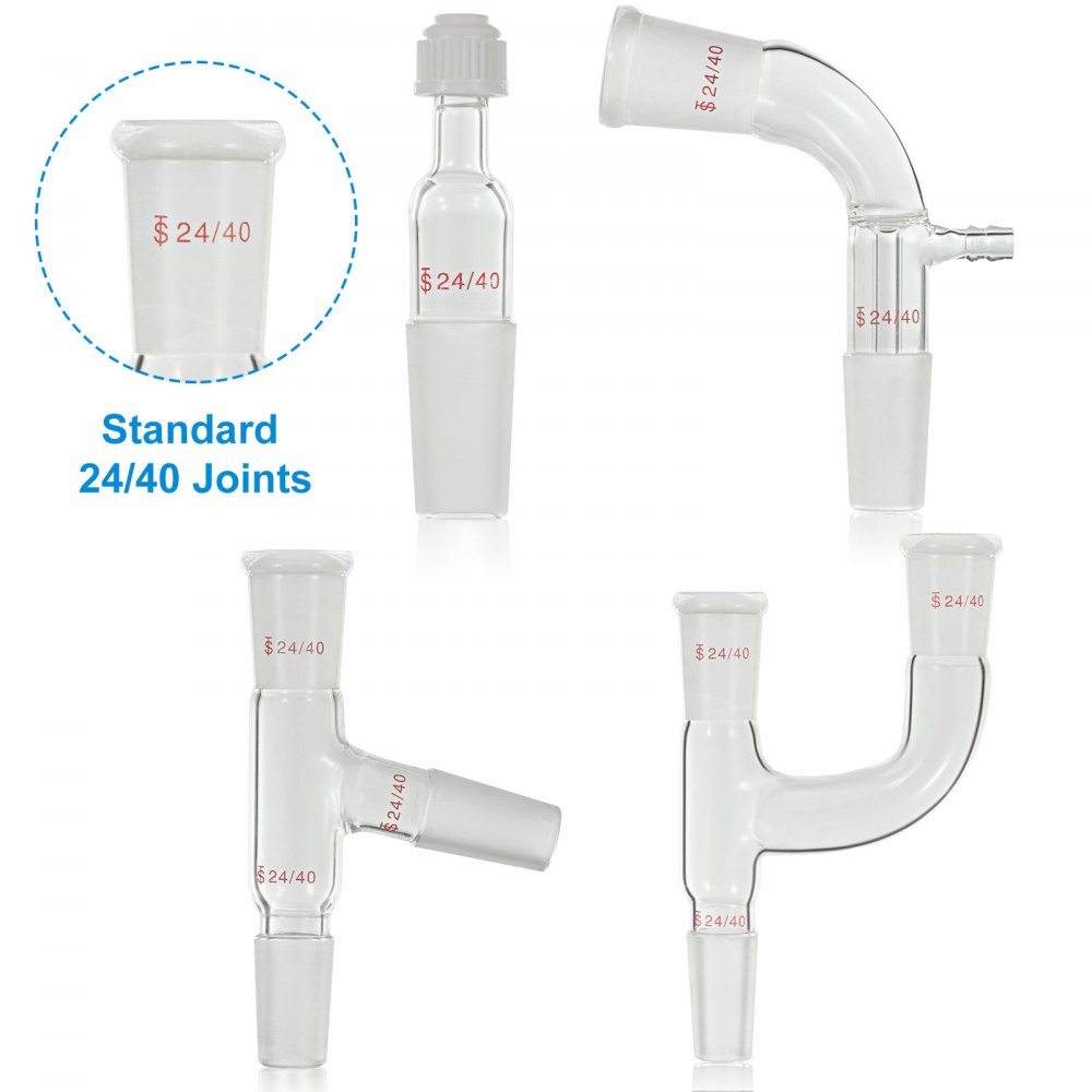 VEVOR 24/40 19PCS Organic Chemistry Laboratory Glassware Kit Unit US