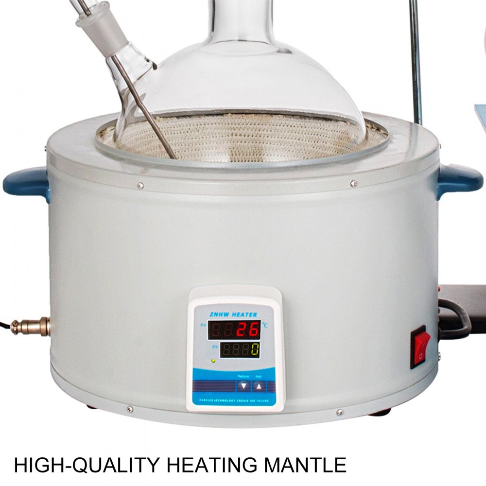 Short Path Distillation Kit With 5000ml Heating Mantle 24/40 Essential Oil Steam