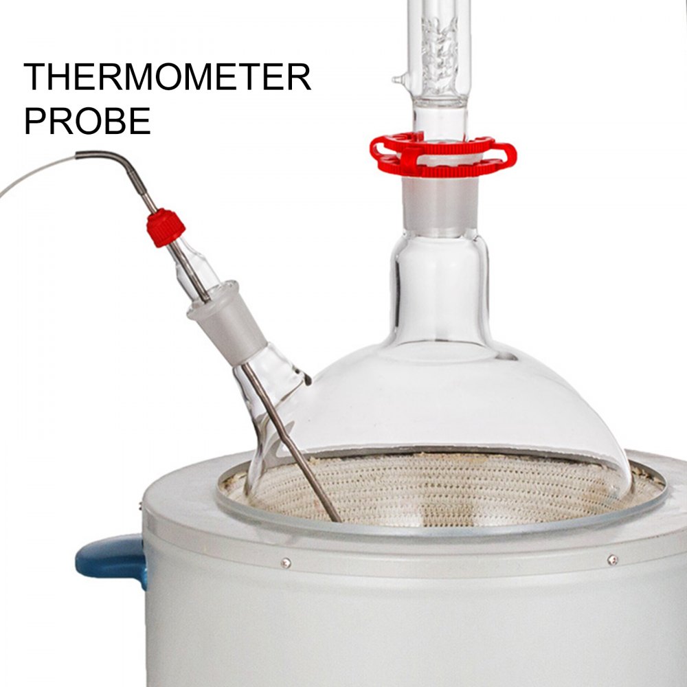 Short Path Distillation Kit With 5000ml Heating Mantle 24/40 Essential Oil Steam