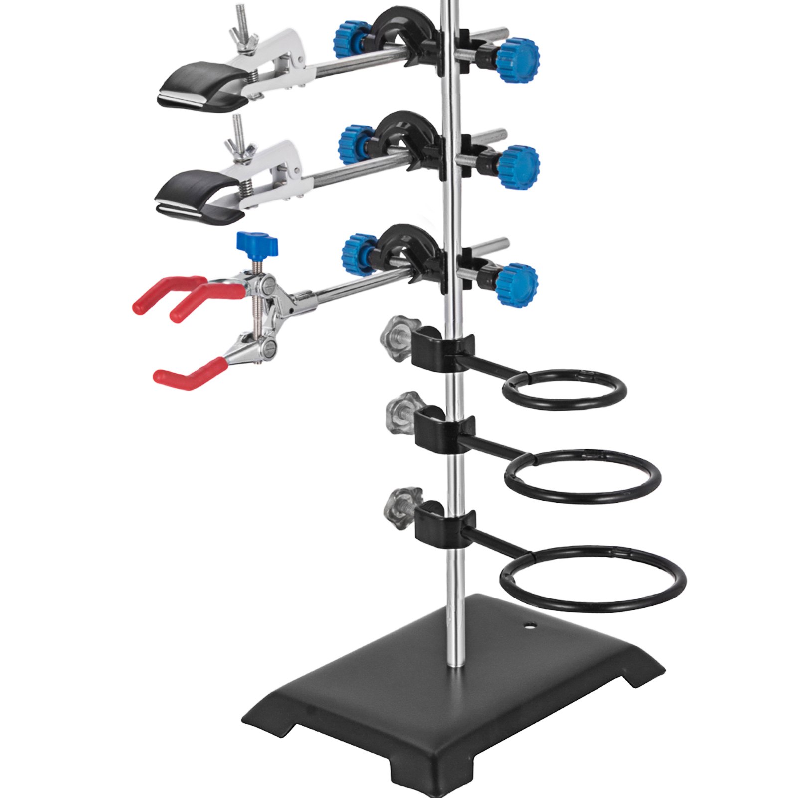 Sweiko Laboratory Grade Metalware Set - Support Stand Premium Iron Material Laboratory Stand Support Lab Clamp Flask Clamp Condenser Stand 60cm Sweiko Laboratory Grade Metalware Set - Support Stand Premium Iron Material Laboratory Stand Support Lab Clamp Flask Clamp Condenser Stand 60cm