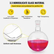 VEVOR New Laboratory Glassware 24/40 Chemistry Glassware 29PCS Chemistry Lab Glassware Kit 250 1000ml for Distillations Separation Purification Synthesis 24/40 29PCS