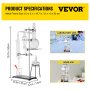 VEVOR Distillation Apparatus 500ML Lab Glassware Kit Glass Distilling for Pure Water Oil Essential Distillation with Condenser Pipe Flask