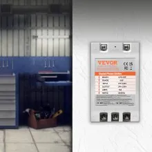 Convertidor trifásico VEVOR - Convertidor monofásico a trifásico de 5 HP, 15 A, 220 V, desfasador digital para uso residencial y comercial ligero, entrada/salida de 220 V (un convertidor para un solo motor)